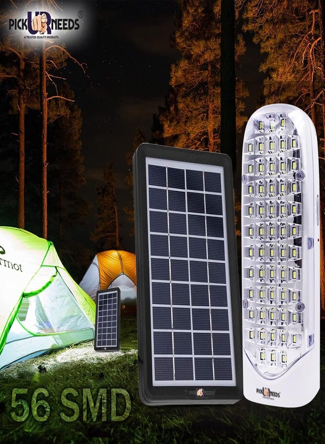 Pick Ur Needs Rechargeable Lantern Emergency Light 56 Smd With Eco Friendly & Energy Save Solar Panel(3W+9V), White - Image 4